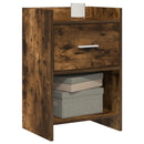 Sengeborde 2 pcs Røget eg 40 x 30 x 60 cm Konstrueret træ