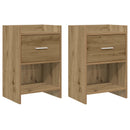 Sengeborde 2 pcs Artisan-eg 40 x 30 x 60 cm Konstrueret træ