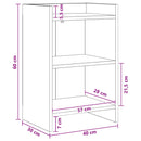 Sengeborde 2 stk. Sort eg 40 x 30 x 60 cm Konstrueret træ