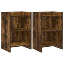 Sengeborde 2 pcs Røget eg 40 x 30 x 60 cm Konstrueret træ