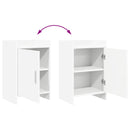 Sengeborde Hvid 40 x 30 x 60 cm Konstrueret træ