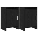 Sengeborde 2 pcs Sort eg 40 x 30 x 60 cm Konstrueret træ