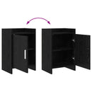 Sengeborde 2 pcs Sort eg 40 x 30 x 60 cm Konstrueret træ