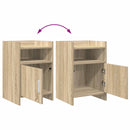Sengeborde 2 stk. Sonoma-eg 40 x 36 x 60 cm Konstrueret træ