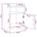 Sengeborde 2 stk. Sonoma-eg 40 x 36 x 60 cm Konstrueret træ