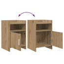 Sengeborde 2 stk. Artisan-eg 40 x 36 x 60 cm Konstrueret træ