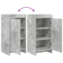 Sideboard Betongrå 40 x 36 x 80 cm Konstrueret træ