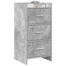 Sideboard Betongrå 40 x 36 x 80 cm Konstrueret træ