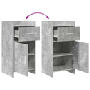Sideboard Betongrå 40 x 36 x 80 cm Konstrueret træ