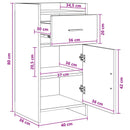 Sideboard Betongrå 40 x 36 x 80 cm Konstrueret træ