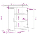 Sideboard Hvid 72 x 36 x 80 cm Konstrueret træ