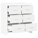 Sideboard Hvid 75 x 33 x 80 cm Konstrueret træ