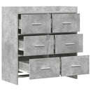 Sideboard Betongrå 75 x 33 x 80 cm Konstrueret træ