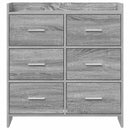 Sideboard Grå Sonoma 75 x 33 x 80 cm Konstrueret træ
