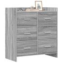 Sideboard Grå Sonoma 75 x 33 x 80 cm Konstrueret træ