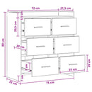 Sideboard Gammelt træ 75 x 33 x 80 cm Konstrueret træ