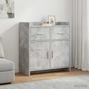 Sideboard Betongrå 75 x 36 x 80 cm Konstrueret træ