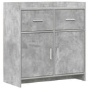 Sideboard Betongrå 75 x 36 x 80 cm Konstrueret træ