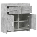 Sideboard Betongrå 75 x 36 x 80 cm Konstrueret træ