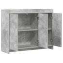 Sideboard Betongrå 98,5 x 33 x 80 cm Konstrueret træ