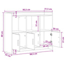 Sideboard Hvid 98,5 x 33 x 80 cm Konstrueret træ