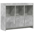 Sideboard Betongrå 98,5 x 33 x 80 cm Konstrueret træ