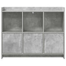 Sideboard Betongrå 98,5 x 33 x 80 cm Konstrueret træ
