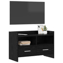 TV-skab 71,5 x 33 x 47 cm Sort eg Konstrueret træ
