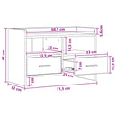 TV-skab 71,5 x 33 x 47 cm Betongrå Konstrueret træ