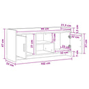 TV-skab 102 x 33 x 47 cm Røget eg Konstrueret træ