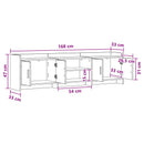 TV-skab 168 x 33 x 47 cm Gammelt træ Konstrueret træ