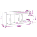TV-skab 102 x 33 x 47 cm Gammelt træ Konstrueret træ