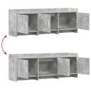 TV-skab 130 x 33 x 47 cm Betongrå Konstrueret træ