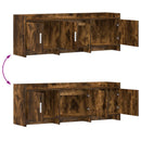 TV-skab 130 x 33 x 47 cm Røget eg Konstrueret træ