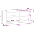 TV-skab 100 x 33 x 47 cm Sonoma-eg Konstrueret træ
