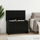 Opbevaringskiste Sort eg 80 x 40 x 50 cm Konstrueret træ
