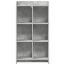 Bogreol Beton Grå 59 x 30 x 111 cm Konstrueret træ