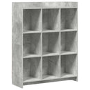Bogreol Beton Grå 87,5 x 30 x 111 cm Konstrueret træ