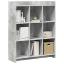 Bogreol Beton Grå 87,5 x 30 x 111 cm Konstrueret træ