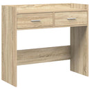 Konsolbord Sonoma-eg 90 x 35 x 80 cm Konstrueret træ