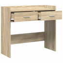 Konsolbord Sonoma-eg 90 x 35 x 80 cm Konstrueret træ