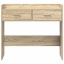 Konsolbord Sonoma-eg 90 x 35 x 80 cm Konstrueret træ