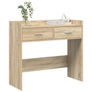 Konsolbord Sonoma-eg 90 x 35 x 80 cm Konstrueret træ