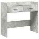 Konsolbord Betongrå 90 x 35 x 80 cm Konstrueret træ
