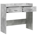 Konsolbord Betongrå 90 x 35 x 80 cm Konstrueret træ