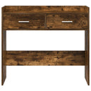 Konsolbord Røget eg 90 x 35 x 80 cm Konstrueret træ