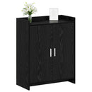 Sko skab med dør Sort eg 73,5 x 36 x 92 cm Konstrueret træ