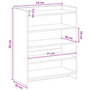 Sko skab Sonoma-eg 73,5 x 36 x 92 cm Konstrueret træ
