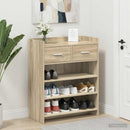 Sko skab med skuffe Sonoma-eg 73,5 x 36 x 92 cm Konstrueret træ