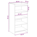 Sko skab Gammelt træ 48 x 36 x 92 cm Konstrueret træ